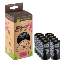 Σακούλες Περιττωμάτων Starch Bag BIO compostable poop bags Black – 8x15 pcs