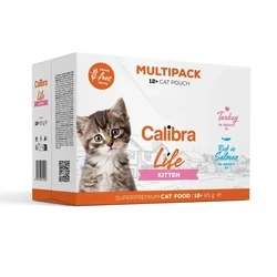 Υγρή Τροφή Γάτας Calibra Cat Life pouches Kitten Multipack 12x85g