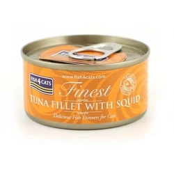 Υγρή Τροφή Γάτας Fish4Cats Tuna fillet with squid 70g