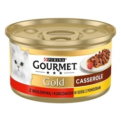 Υγρή Τροφή Γάτας GOURMET GOLD - Casserole beef and chicken 85g