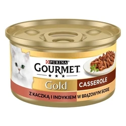 Υγρή Τροφή Γάτας GOURMET GOLD - Casserole duck and turkey 85g