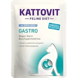 Υγρή Τροφή Γάτας Kattovit Feline Diet Gastro Duck with rice 85g