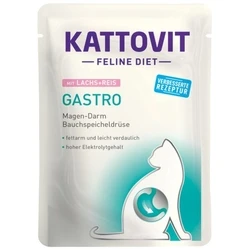 Υγρή Τροφή Γάτας Kattovit Feline Diet Gastro Salmon with rice 85g