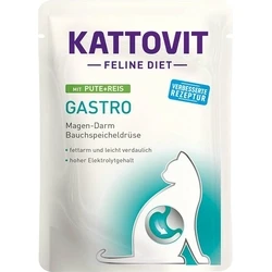 Υγρή Τροφή Γάτας Kattovit Feline Diet Gastro Turkey with rice 85g