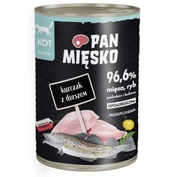 Υγρή Τροφή Γάτας Pan Miesko Chicken with cod 400g