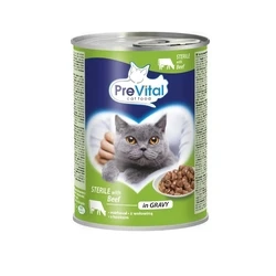 Υγρή Τροφή Γάτας Prevital Cat Food Sterile Beef in Sauce 415g