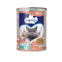 Υγρή Τροφή Γάτας Prevital Cat Food with ASC salmon in jelly 415g