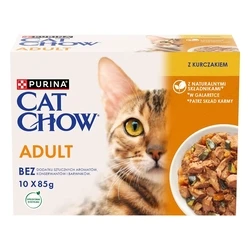 Υγρή Τροφή Γάτας Purina Cat Chow Chicken, Zucchini 10x85 g