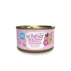 Υγρή Τροφή Γάτας Schesir Baby Chicken with liver in broth - wet food for kittens - 70g