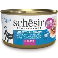 Υγρή Τροφή Γάτας Schesir in cooking broth Tuna with sardines 70 g