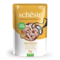 Υγρή Τροφή Γάτας Schesir in jelly Tuna with chicken 85 g