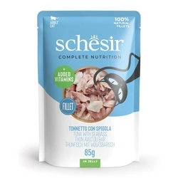 Υγρή Τροφή Γάτας Schesir in jelly Tuna with seabass 85 g