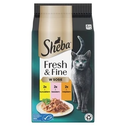 Υγρή Τροφή Γάτας Sheba Fresh & Fine Mini Meat Dishes in Sauce 6 x 50g