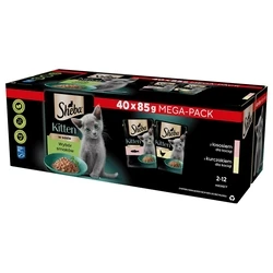 Υγρή Τροφή Γάτας Sheba Kitten Selection of Flavors in Sauce 40x85 g