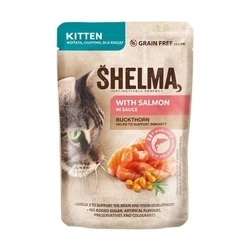 Υγρή Τροφή Γάτας Shelma Kitten with salmon in sauce 85g