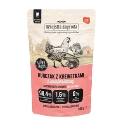 Υγρή Τροφή Γάτας Wiejska Zagroda Chicken with Shrimps and Valerian – Cat Food – 100g