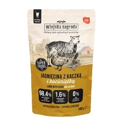 Υγρή Τροφή Γάτας Wiejska Zagroda Lamb with duck and catnip – for cats – 100g