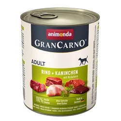 Υγρή Τροφή Σκύλων Animonda GranCarno Adult Beef, rabbit and herbs 800g