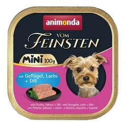 Υγρή Τροφή Σκύλων Animonda Vom Feinsten Adult Mini Poultry, salmon and dill 100g