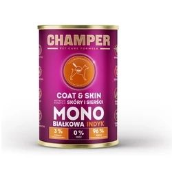 Υγρή Τροφή Σκύλων Champer Coat & Skin Monoprotein Turkey 400g