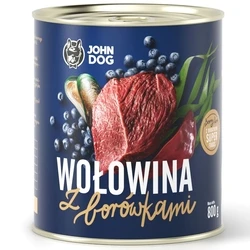 Υγρή Τροφή Σκύλων John Dog Berry line Beef with Blueberries 800g