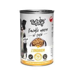 Υγρή Τροφή Σκύλων Tuf Tuf Chunks in gravy with poultry 415g