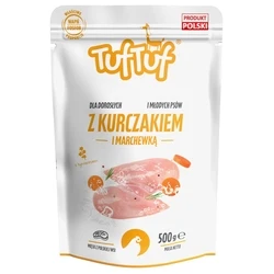 Υγρή Τροφή Σκύλων Tuf Tuf Ground Chicken with Carrots 500g