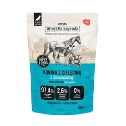 Υγρή Τροφή Σκύλων Wiejska Zagroda Horse meat with veal 500g