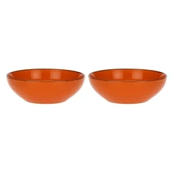 Σετ 2 σαλατιέρες Concerto Arancione Rose&Tulipani - Πορτοκαλί, 26 cm