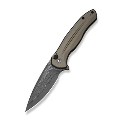 CIVIVI Button Lock Kitefin Damast Grey Alu