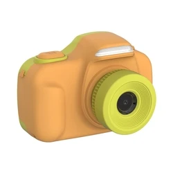 myFirst Camera 3 - ψηφιακή φωτογραφική μηχανή για παιδιά με λαστιχένια προστατευτική θήκη, οθόνη 2" IPS, 16MP και διπλούς φακούς (κίτρινο)