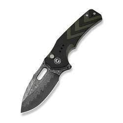 CIVIVI Vexron Damascus G10 Milled Black & Green