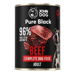 JOHN DOG Pure Black Mono Beef - Wet Dog Food - 400 g
