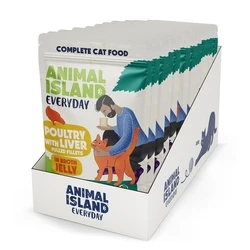 ANIMAL ISLAND Everyday Poultry and liver in jelly - Wet cat food - 12 x 85 g