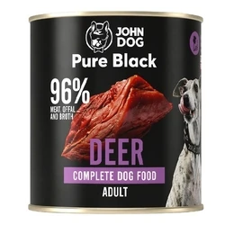 JOHN DOG Pure Black Mono Deer - Wet Dog Food - 800 g