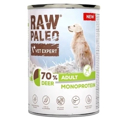 VETEXPERT Raw Paleo Mono Deer - Υγρή τροφή για ενήλικους σκύλους, 400 g