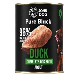 JOHN DOG Pure Black Mono Duck - wet dog food - 400 g