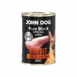 JOHN DOG Pure Black Special Edition Mono Rabbit - wet dog food - 400 g