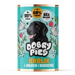 4Vets DOBRY PIES Κουνέλι με μήλο και καρότο - Υγρή τροφή για σκύλους - 400 g