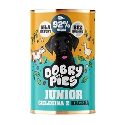DOBRY PIES Junior Μοσχάρι με Πάπια - Υγρή Τροφή για Κουτάβια 400 g