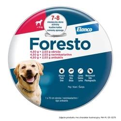 ELANCO Foresto κολάρο για σκύλους άνω των 8 kg, 700 mm, Γκρι