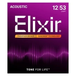 Elixir 16052 Phosphor Bronze Light NW - Χορδές ακουστικής κιθάρας (12-53)