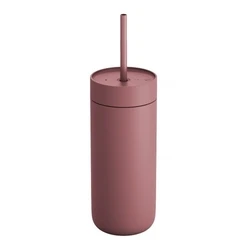 Fellow Carter Cold Tumbler θερμός με λαβή 473 ml - Παστέλ ροζ