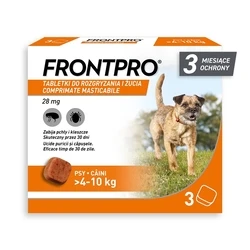 FRONTPRO Δισκία κατά ψύλλων και τσιμπουριών για σκύλο (>4-10 kg) - 3x28,3 mg