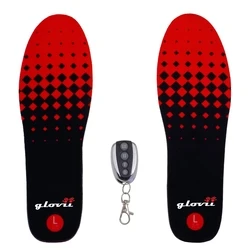 Glovii GW2L Εσώσολα Παπουτσιού Θερμαινόμενη Unisex Μαύρο με Κόκκινα Στοιχεία (Μέγεθος L)