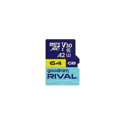 GOODRAM RIVAL M2AA 64 GB MicroSDXC V30 A2 UHS-I U3 + προσαρμογέας SD (GGSM2AA-0640R12)
