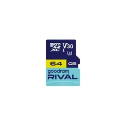 GOODRAM RIVAL M3AA 64GB microSDXC V30 UHS‑I U3 με αντάπτορα SD