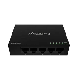 LANBERG DSM1-1005 5 θυρών Unmanaged Gigabit Ethernet Switch (Desktop) - Μαύρο