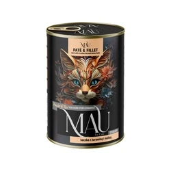 MAU Pate & Fillet Sterilised Duck with Cranberries and Lemon Balm - Wet Cat Food 400 g - Dolina Noteci