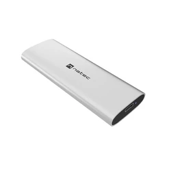 Natec Rhino Εξωτερική Θήκη M.2 NVMe SSD USB-C 3.2 Gen 2 Arctic Silver